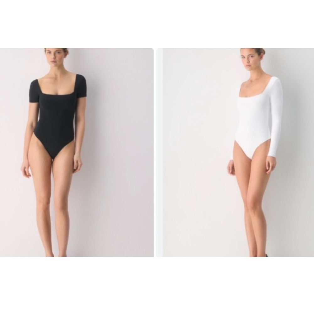 Bundle of 2 Aritzia Contour Manner Squareneck Bodysuit Second-skin XS